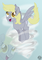 Size: 744x1052 | Tagged: safe, artist:ashidaru, derpy hooves, pony, hurricane, movie accurate, solo, zoom layer