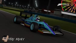 Size: 1440x810 | Tagged: safe, artist:forzaveteranenigma, derpibooru import, rainbow dash, fanfic:equestria motorsports, equestria girls, car, daytona international speedway, driving, ferrari, formula 1, forza motorsport 6