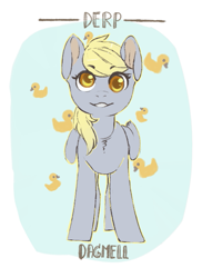 Size: 525x723 | Tagged: safe, artist:dagmell, derpy hooves, pegasus, pony, female, smiling, solo