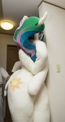 Size: 600x1128 | Tagged: safe, artist:toki, princess celestia, human, cosplay, costume, fursuit, irl, irl human, photo