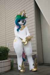 Size: 1600x2400 | Tagged: safe, artist:toki, princess celestia, anthro, human, clothes, cosplay, costume, fursuit, irl, irl human, photo