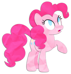 Size: 900x950 | Tagged: safe, artist:narflarg, pinkie pie, earth pony, pony, looking up, raised hoof, solo