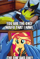 Size: 480x698 | Tagged: safe, sunset shimmer, better together, equestria girls, geode of empathy, magical geodes, waifu, wolverine, wolverine crush, x-men, x-men the animated series