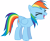 Size: 7746x6383 | Tagged: safe, artist:emedina13, derpibooru import, rainbow dash, pegasus, pony, sonic rainboom (episode), absurd resolution, backwards cutie mark, cheering, cute, dashabetes, eyes closed, female, flutteryay, mare, role reversal, simple background, solo, transparent background, vector, yay