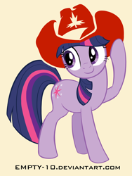 Size: 900x1200 | Tagged: safe, artist:empty-10, derpibooru import, twilight sparkle, pony, hat, maple leaf, palindrome get, solo