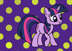 Size: 1024x724 | Tagged: safe, artist:rain-blitz, derpibooru import, twilight sparkle, pony, unicorn, female, mare, multicolored mane, purple coat, solo