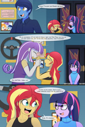 Size: 1000x1500 | Tagged: safe, artist:jase1505, artist:verumtee, night light, pear butter, sci-twi, sunset shimmer, twilight sparkle, twilight velvet, comic:confessions, series:sunlight horizons, equestria girls, alternate hairstyle, comic, equestria girls-ified, female, lesbian, scitwishimmer, shipping, sunsetsparkle