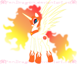 Size: 979x816 | Tagged: safe, artist:kpendragon, nightmare star, princess celestia, alicorn, pony, evil celestia, solo