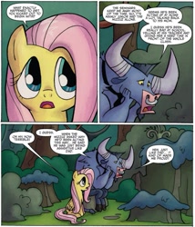 Size: 529x617 | Tagged: safe, idw, fluttershy, iron will, pegasus, pony, spoiler:comic, spoiler:comicff10