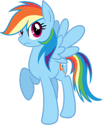 Size: 458x557 | Tagged: safe, artist:hanatoushin, derpibooru import, rainbow dash, pegasus, pony, raised hoof, solo