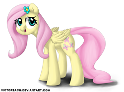 Size: 3443x2568 | Tagged: safe, artist:victoreach, fluttershy, pegasus, pony, female, mare, pink mane, solo, yellow coat