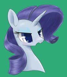 Size: 1604x1849 | Tagged: safe, artist:91o42, rarity, pony, unicorn, female, horn, mare, purple mane, simple background, solo, white coat