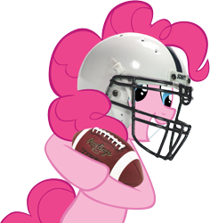 Size: 911x966 | Tagged: safe, pinkie pie, earth pony, pony, spoiler:comic, american football, football helmet, helmet, meme, solo