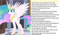 Size: 1150x690 | Tagged: safe, edit, edited screencap, screencap, princess celestia, alicorn, pony, robot, princess twilight sparkle (episode), bronybait, cute, implied anal insertion, implied insertion, meta, small, solo, text, toy