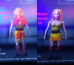 Size: 918x816 | Tagged: safe, sunset satan, sunset shimmer, equestria girls, create-a-wrestler, sports, wrestling, wwe, wwe 2k18