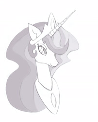 Size: 2120x2618 | Tagged: safe, artist:nomdecheval, princess celestia, alicorn, pony, grayscale, monochrome, solo