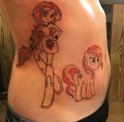 Size: 743x731 | Tagged: safe, sunset shimmer, human, pony, equestria girls, human male, irl, male, photo, tattoo