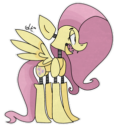 Size: 1024x1128 | Tagged: safe, artist:dizzee-toaster, fluttershy, pegasus, pony, animatronic, five nights at aj's, flutterbot, solo