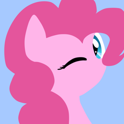 Size: 1000x1000 | Tagged: safe, artist:jayivee, part of a set, pinkie pie, earth pony, pony, female, mare, pink coat, pink mane, solo