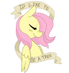 Size: 1925x2042 | Tagged: safe, artist:meowing-ghost, fluttershy, pegasus, pony, fluttertree, in character, old banner, solo