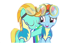 Size: 640x360 | Tagged: safe, artist:japple-ack, derpibooru import, edit, edited screencap, screencap, lightning dust, rainbow dash, pegasus, pony, wonderbolts academy, background removed, not a vector, simple background, transparent background