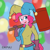 Size: 1000x1000 | Tagged: safe, artist:empyu, pinkie pie, human, 30 minute art challenge, humanized, jester, jester motley, jester pie, mallet, pony coloring, solo, tailed humanization