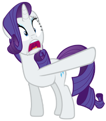 Size: 7000x8000 | Tagged: safe, artist:tardifice, rarity, pony, unicorn, made in manehattan, absurd resolution, open mouth, pointing, simple background, solo, transparent background, vector