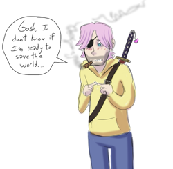 Size: 611x598 | Tagged: safe, derpibooru import, snake, cigar, flutterguy, humanized, rule 63