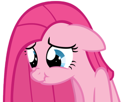 Size: 7999x6678 | Tagged: safe, artist:mmdfantage, pinkie pie, earth pony, pony, absurd resolution, nose wrinkle, pinkamena diane pie, sad, scrunchy face, simple background, transparent background, vector