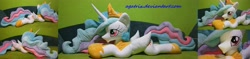 Size: 5207x1220 | Tagged: safe, artist:agatrix, princess celestia, irl, life size, photo, plushie, prone, solo