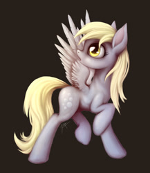 Size: 800x920 | Tagged: safe, artist:zetamad, derpy hooves, open mouth, simple background, solo