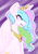 Size: 700x1000 | Tagged: safe, artist:fiji-firefox, princess celestia, alicorn, pony, female, horn, mare, multicolored mane, royalty, solo, white coat