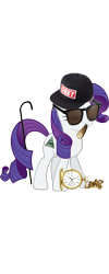 Size: 1600x4000 | Tagged: safe, rarity, pony, unicorn, cane, drugs, female, hat, joint, mare, marijuana, mlg, pocket watch, simple background, smiling, solo, sunglasses, transparent background