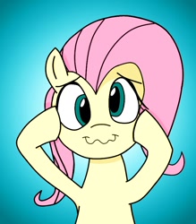 Size: 700x800 | Tagged: safe, artist:arthur9078, artist:heir-of-rick, fluttershy, pegasus, pony, derp, solo, wavy mouth