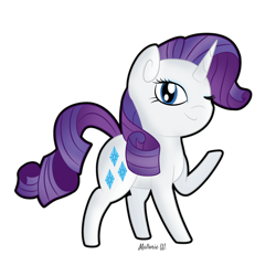 Size: 3000x3000 | Tagged: safe, artist:holiday252, rarity, pony, unicorn, simple background, solo, wink