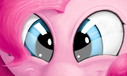 Size: 1000x600 | Tagged: safe, artist:the1xeno1, pinkie pie, earth pony, pony, close-up, extreme close up, eye, eyes, solo