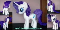 Size: 1024x517 | Tagged: safe, artist:agatrix, rarity, irl, photo, plushie, solo