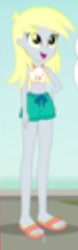 Size: 171x549 | Tagged: safe, screencap, derpy hooves, better together, equestria girls, x marks the spot, clothes, cropped, sandals, swimsuit