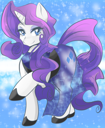 Size: 1024x1243 | Tagged: safe, artist:twintailwind, rarity, pony, unicorn, clothes, dress, solo