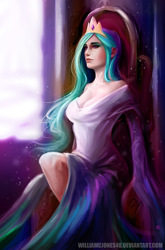 Size: 1382x2100 | Tagged: safe, artist:williamcjones48, princess celestia, human, humanized, solo