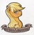 Size: 600x618 | Tagged: safe, artist:d0nkarnage, applejack, earth pony, pony, applejack the anti-shipper, banner, bust, feminist ponies, frown, glare, hatless, looking at you, missing accessory, mouthpiece, old banner, portrait, profile, shipping denied, solo, subversive kawaii