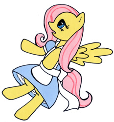 Size: 650x696 | Tagged: safe, artist:jade elements, fluttershy, pegasus, pony, alice, alice in wonderland, crossover