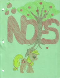 Size: 5102x6599 | Tagged: safe, artist:kamiyaakuto, applejack, earth pony, pony, absurd resolution, solo, traditional art