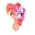 Size: 2500x2500 | Tagged: safe, artist:novabytes, pinkie pie, earth pony, pony, bust, portrait, solo