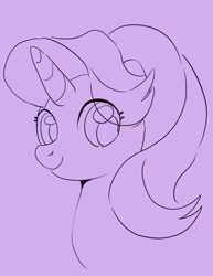 Size: 500x649 | Tagged: safe, artist:leslers, starlight glimmer, pony, unicorn, bust, portrait, smiling, solo