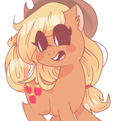 Size: 600x600 | Tagged: safe, artist:lolly-jpg, applejack, earth pony, pony, simple background, solo, transparent background