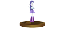 Size: 940x440 | Tagged: safe, artist:elmarcosluckydel96, rarity, equestria girls, 3d, crossover, mmd, simple background, super smash bros., super smash bros. brawl, transparent background, trophy