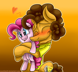 Size: 1300x1200 | Tagged: safe, artist:neoncel, cheese sandwich, pinkie pie, earth pony, pony, cheesepie, derp face, doll, female, male, shipping, straight