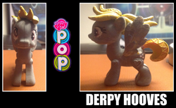 Size: 1595x979 | Tagged: safe, artist:grapefruitface1, derpibooru exclusive, derpy hooves, custom, irl, my little pony pop!, painted, photo, solo, toy