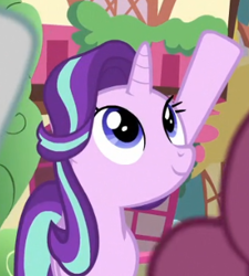 Size: 299x332 | Tagged: safe, screencap, starlight glimmer, pony, unicorn, the last crusade, animation error, cropped, solo